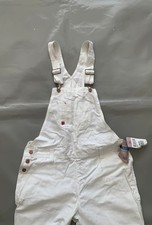 Dickies Dungarees Bib Overalls Workwear Women 37” Waist White Medium 7466