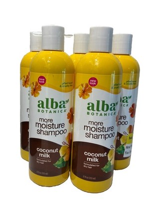 5 Alba Botanica Mega Moisture Shampoo Coconut Milk Formulated For Dry Hair 12oz