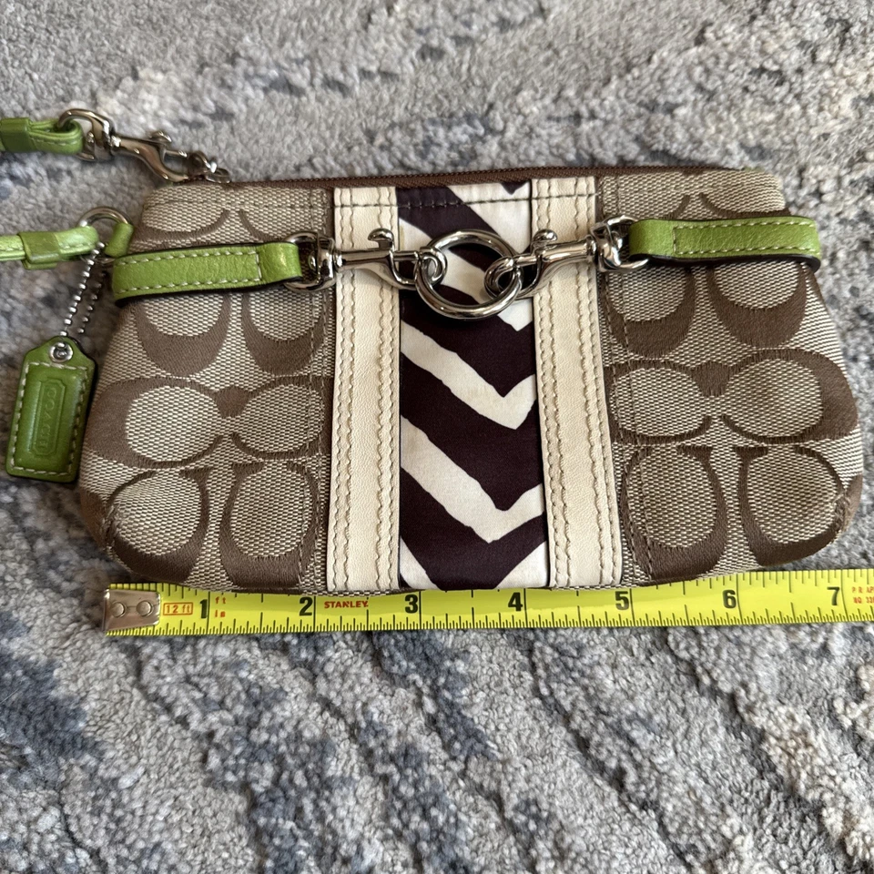 ТРЕНЕР зебра Нэнси полоски кошелек с ремешком 43052 ~ РЕДКАЯ - Изображение 2 из 4