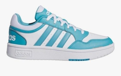 Adidas Hoops 3.0 Basketball Sneakers Aqua White Size 8 women brand new 