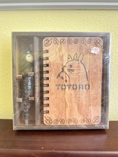 Studio Ghibli My Neighbor Totoro Wooden Notebook  Totoro Figurine Pen Gift Set