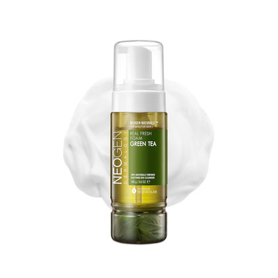 NEOGEN Real Fresh Foam Cleanser, Green Tea 5.6 Fl Oz (160G) - Soothing & Hydrati