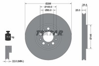 2X Textar 92106605 Bremsscheibe FüR Audi Seat Skoda VW