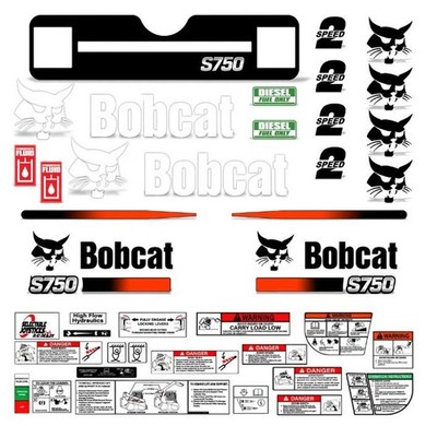Decal Kit fits Bobcat S750 Skid Steer M-1 + Safety Stickers USA - FREE SHIPPING!