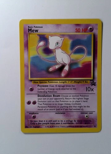 New Listing🔥 Mew 8/53 WoTC Black Star Promo - NEAR MINT Vintage Pokémon Card