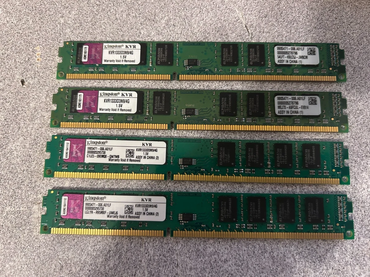 Kingston DDR3 SDRAM 4 GB Capacity per Module 240 Memory (RAM) for