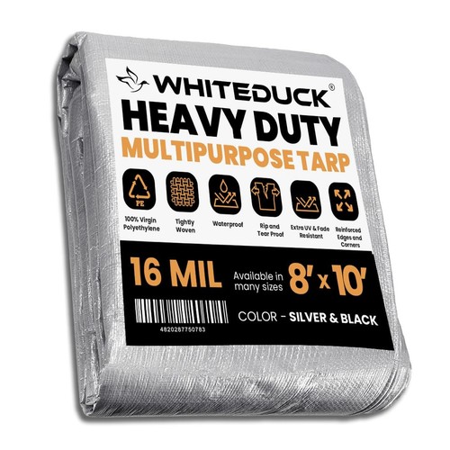 Duty Poly Tarp Cover Thick 16 Mil Waterproof UV Resistant Rot Rip Tear Proof Tar
