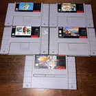 Super Nintendo Game Lot - Mario, Donkey Kong, Madden 95 Working