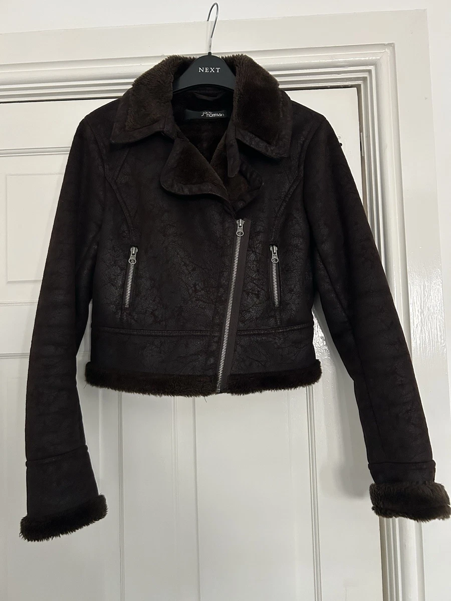 Manteau Femme Jane Norman En PVC Faux Cuir - Taille UK 10 - Occasion Très Bon état
