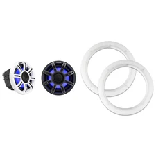 Kicker 51MSC65 LED 6.5" Premium Marine Coaxial with a Pair of 50KLSR65 6.5 Le...