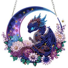Blue Dragon Diamond Art Hanging Kits for Adults Beginners, Crystal Diamond Su...
