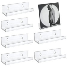 4pcs Acrylic Vinyl Record Display Shelf Wall Mount Clear LP Album Holder UK