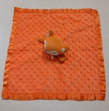 Baby Lovey Orange Fox Minky Fleece Satin Soother