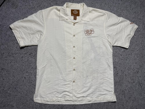 Hard Rock Shirt Mens Large Seminole Tampa Hotel Casino Guitar Floral Hawaiian - Picture 3 of 11