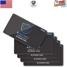 RFID Blocking Card – NFC Contactless Credit Debit Card Protector (5 Pack)