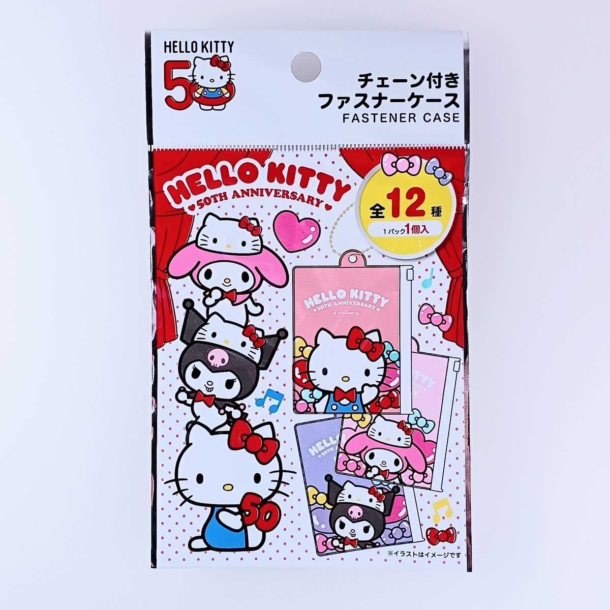 Dear Daniel Sanrio Hello Kitty 50th Zipper Case with Chain From