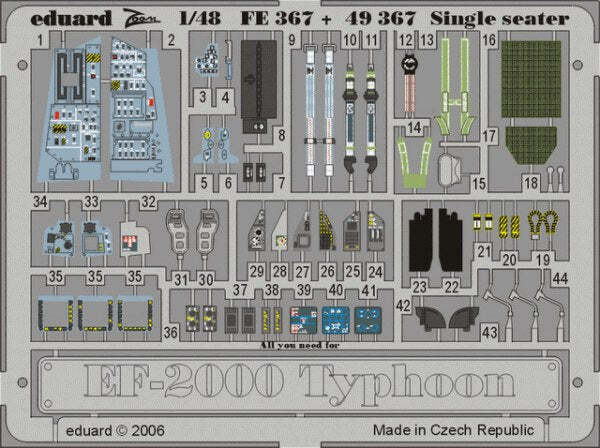 Eduard FE367 1:48 Eurofighter EF-2000A Typhoon single seat