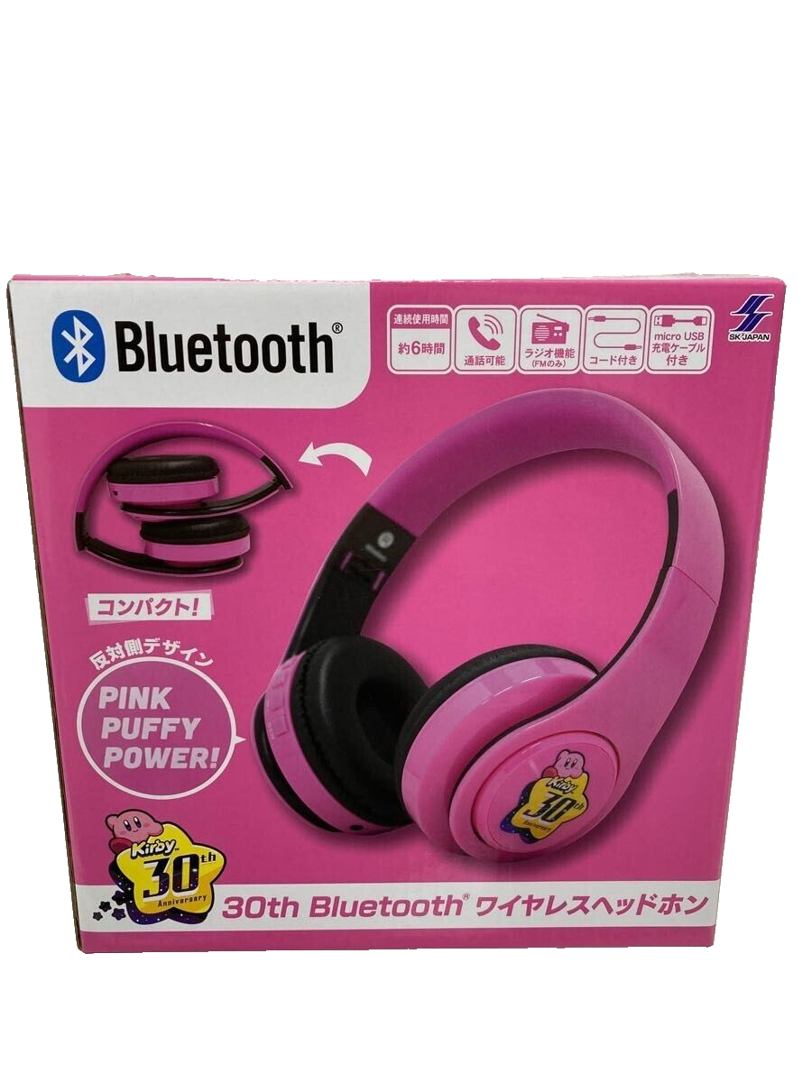 Kirby 30th Anniversary Bluetooth Wireless Headphones limited Cute Pink