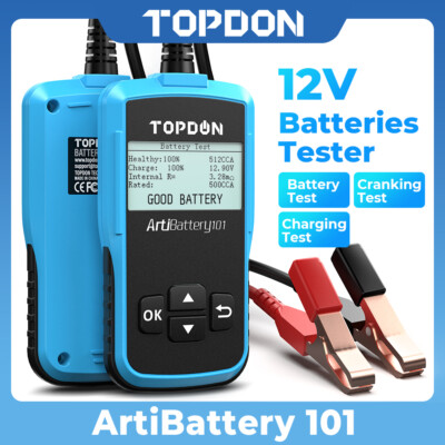  TOPDON ArtiBattery 101: 12V Battery, Cranking, and Charging Test Solution 