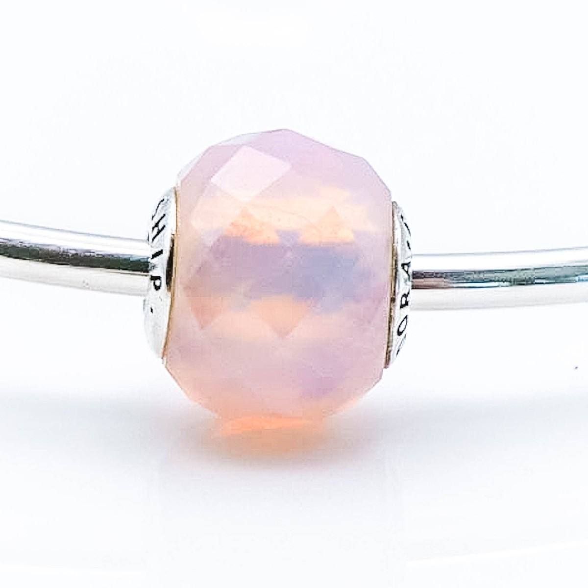 Pink Pandora Essence Rose Pandora ESSENCE Caring Charm With Smooth