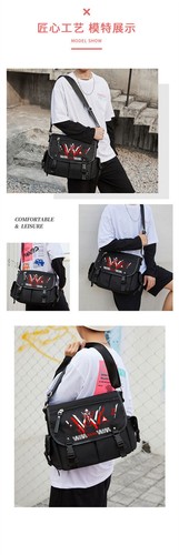 Arknights W Operator Men's Shoulder Bag Black Leisure Satchel Crossbody Bag Gift - Picture 8 of 9