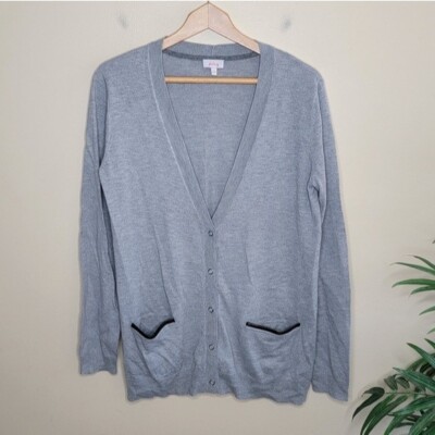 Snap Cardigan Sweater CUTE SNAP-UP Cardigan Color Story Womens M