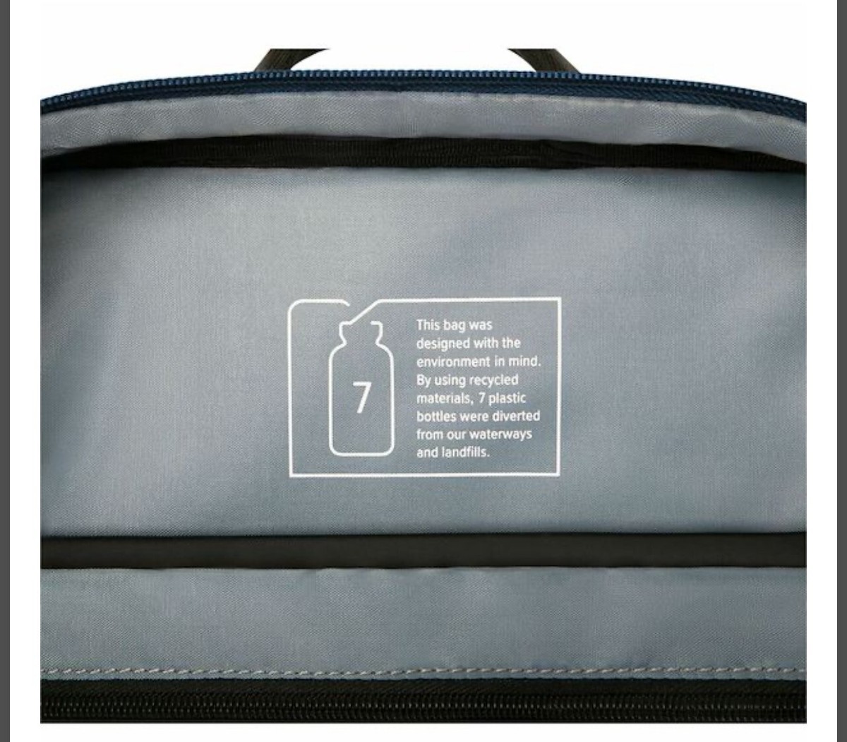 Targus Sagano, Campus Backpack, Eco Smart, Gray/Blue- NEW