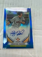 Preston Tucker 2014 Chrome Auto Blue Refractor #BCAP-PT #069/150