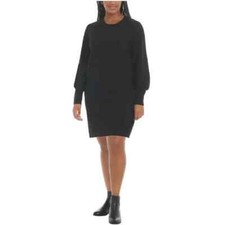 NWT Dalia Women's Knit Long Sleeve Sweater Dress Black Size XS $60 TT008