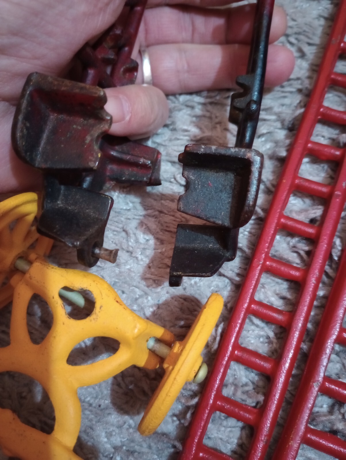 Antique Cast Iron Toy Fire Hook and Ladder Wagon 3 Horse 18" READ eBay