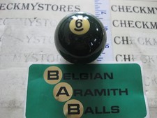 VINTAGE ARAMITH  6 BALL BILLIARD BALL MADE IN BELGIUM 2 1/4" 6OZ.OR 170GRM,.