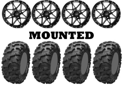 Kit 4 ITP Blackwater Evolution 28x9-14/28x10-14 on ITP Tornado Matte Black HP1K