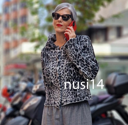 ZARA NEW WOMAN ANIMAL JACQUARD KNIT JACKET LEOPARD GREY S-XL 3991/114
