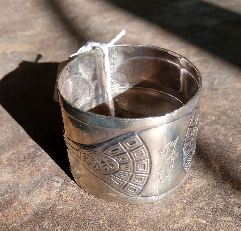WMF antique 1900s circular napkin ring deco A&C