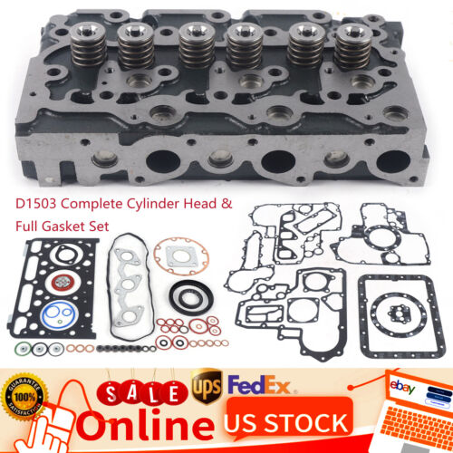 For Kubota L2900 L3000 L3010 L3130 L2800F Complete Cylinder Head+Full Gasket Set