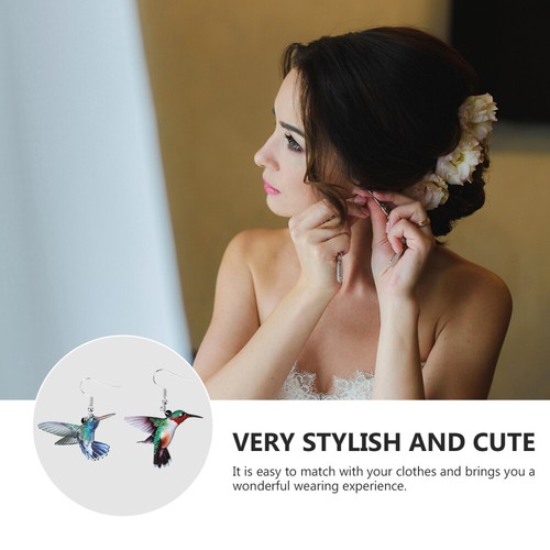 2 Pairs Earrings Bird Boucles Doreilles Oiseaux Manquer Femmes Décor économies De Fille