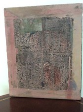 Original Oil on Canvas Painting Michael David Singer Modern Abstract Signed back