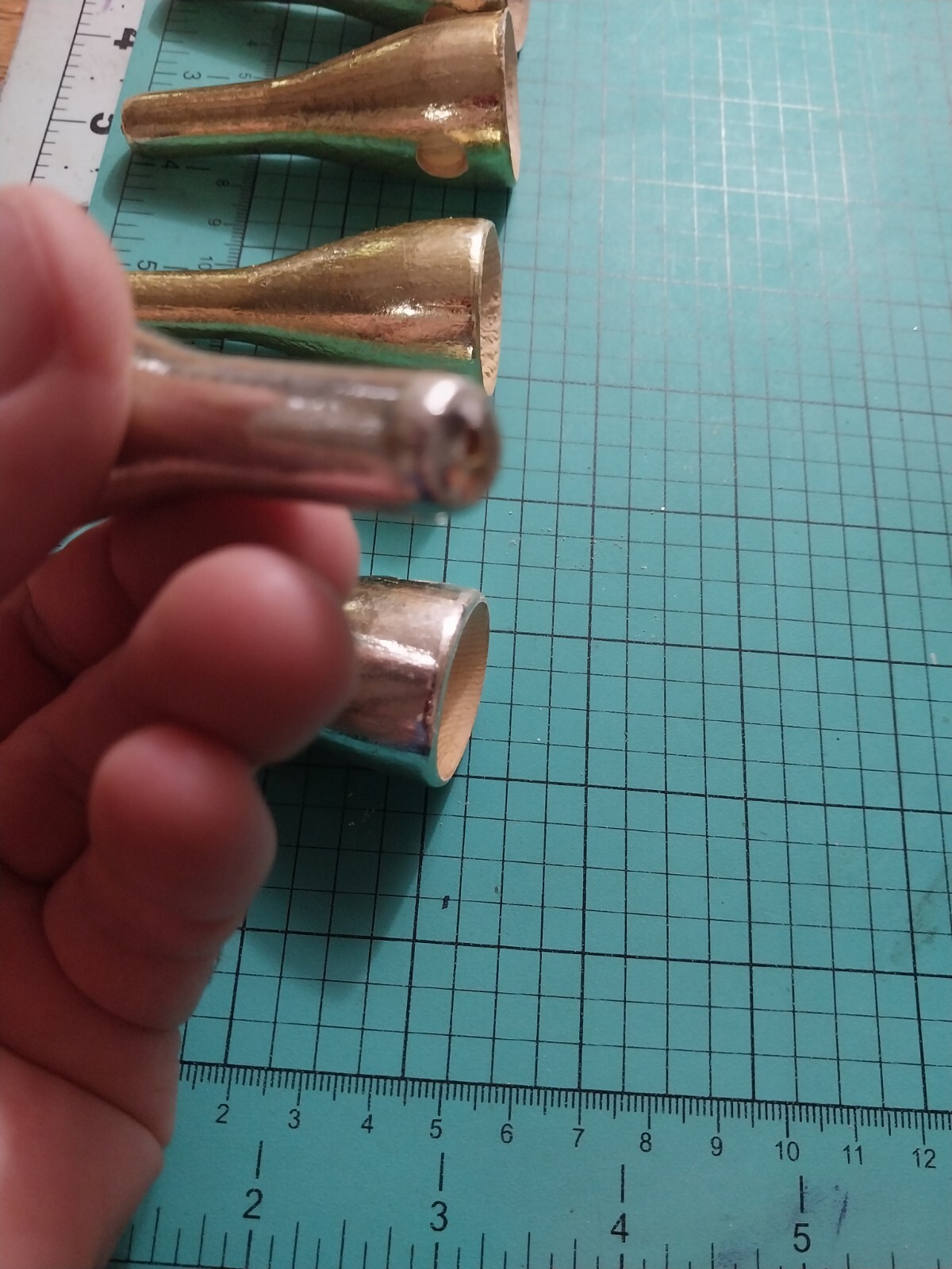 Vintage 1980s Topwater Wood Blank Poppers Gold / Silver Foiled  Sam Griffin - Image 9