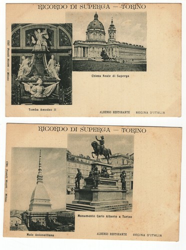 CR0357 - Cart. Torino - Ricordo di Superga - sponsorizzate Albergo Regina