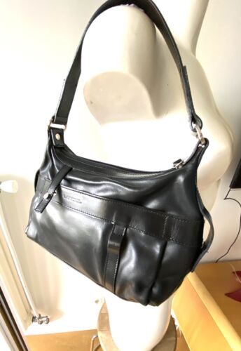 Small Lancel Black Leather Bag Very Good Condition Vintage Shoulder Bag - Picture 1 of 10