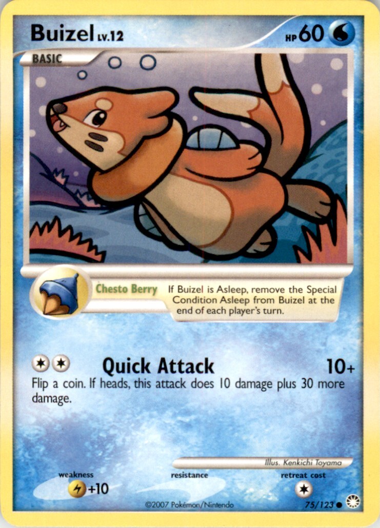 2007 Pokemon Diamond & Pearl - Mysterious Treasures #75 Buizel NM-MT