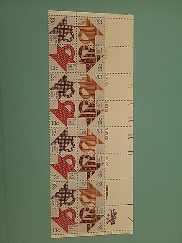 1978 USA 13 Cent Volkskunst USA: Quilts Briefmarken 16er Block - Bild 1 von 2