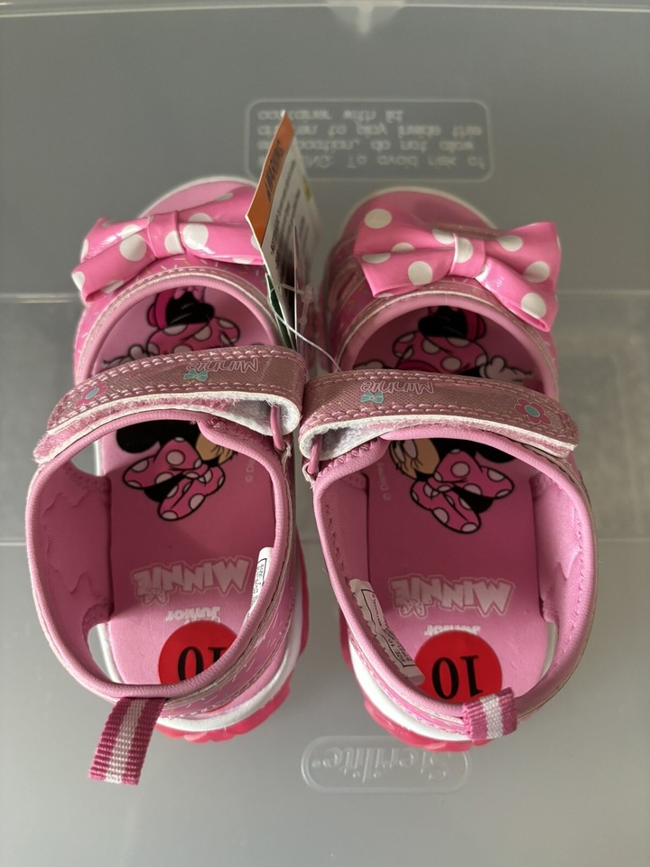NWT Minnie Mouse Disney Light Up Sandals Toddler Girl Size 10 eBay