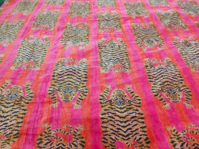 Indian Velvet Upholstery Fabric Sewing Running Fabric Animal Printed By The Yard - Image 2 of 4