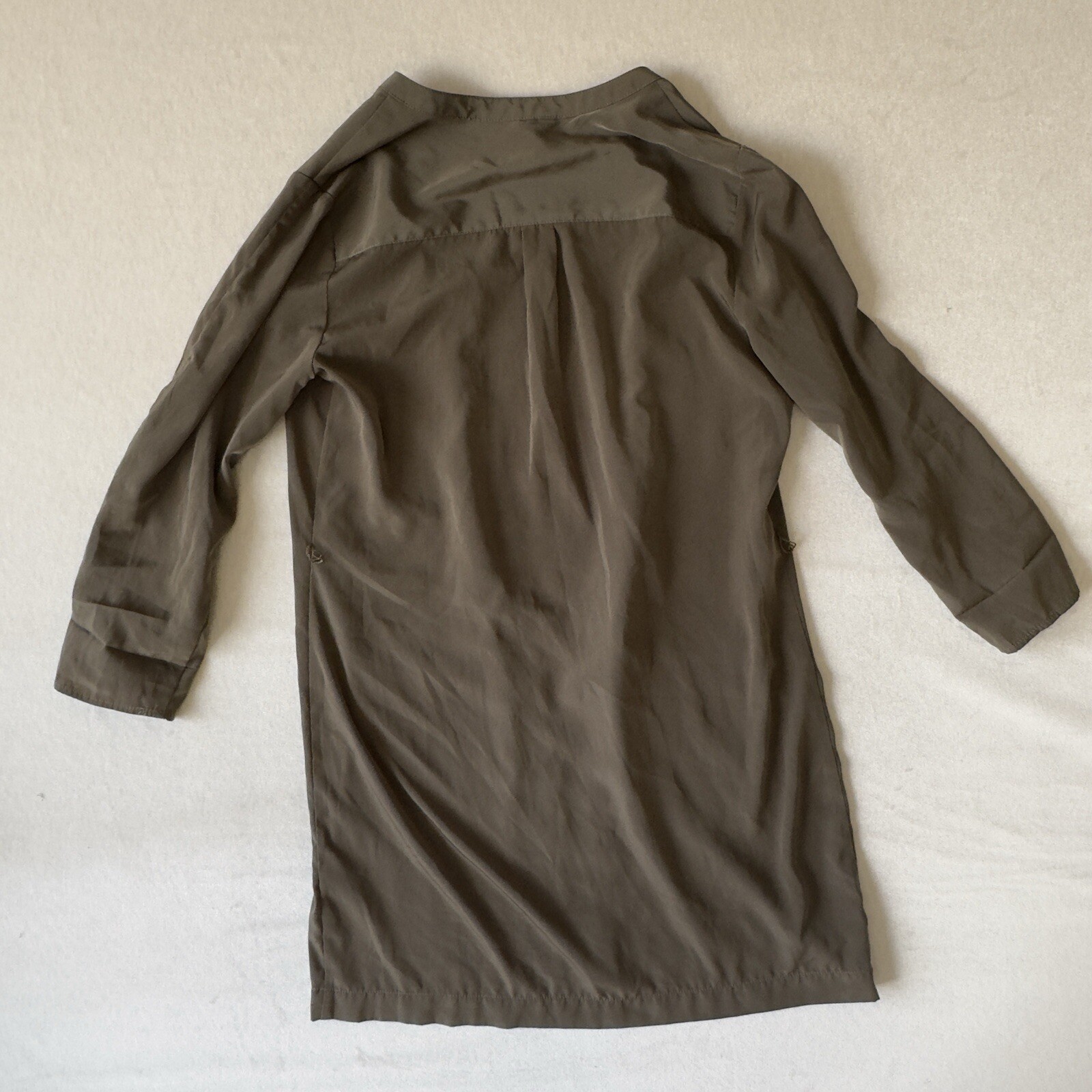 Express Olive Green button down long cardigan - S… - image 3