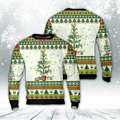 Pickleball Christmas Tree Sweater Unisex Gift Xmas