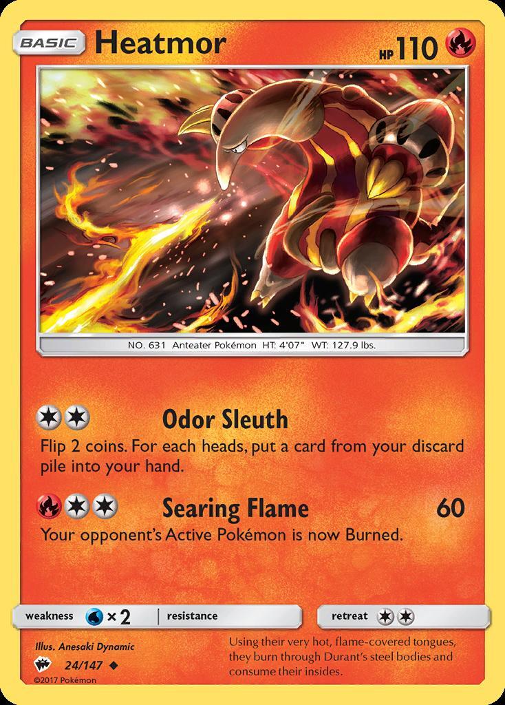 Pokemon Heatmor (24/188) Burning Shadows LP