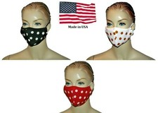Face Mask Reusable And Washable Polka Dots Double Layer Made in USA