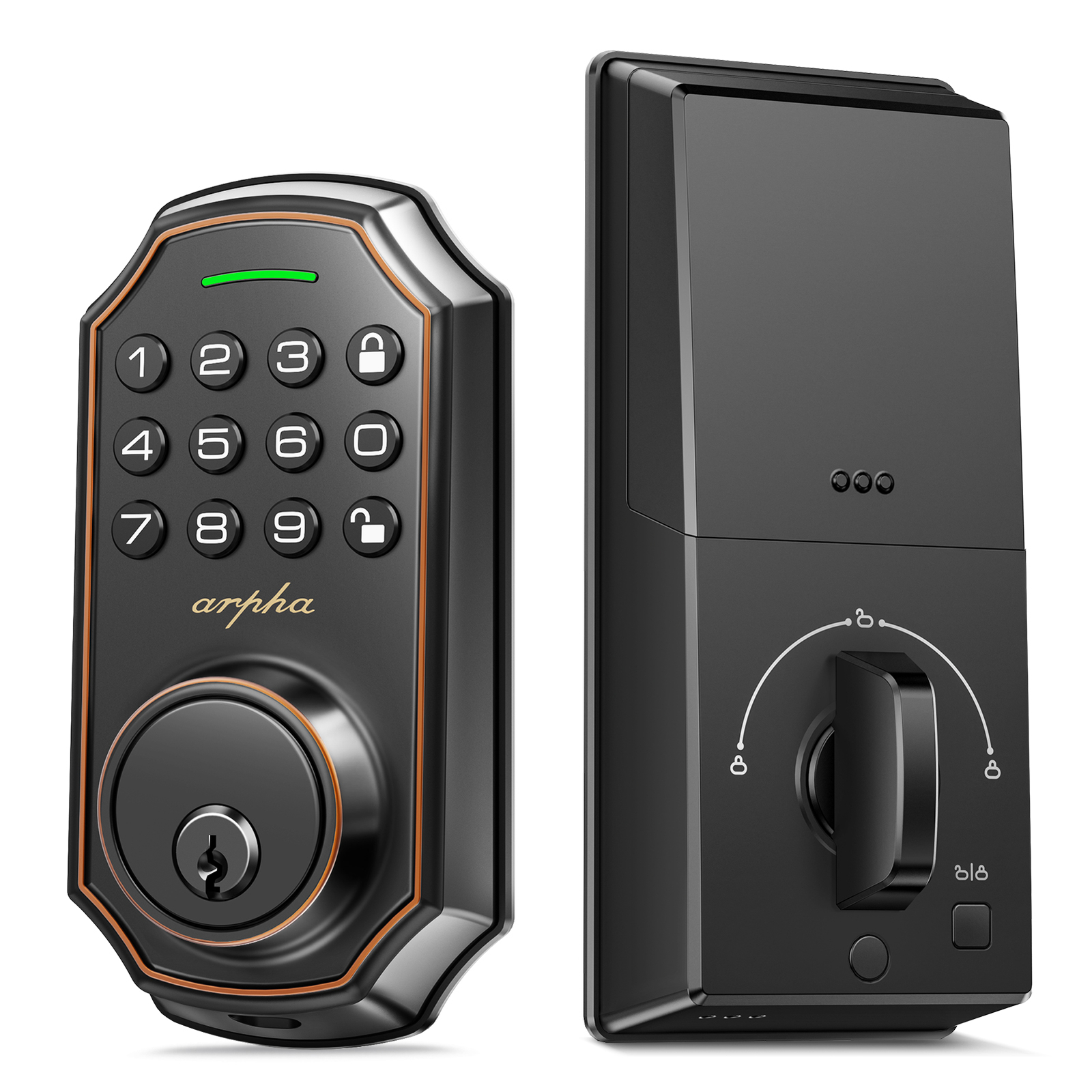 Smart 2K Security Lock with Camera Doorbell & Fingerprint Keyless Entry-image