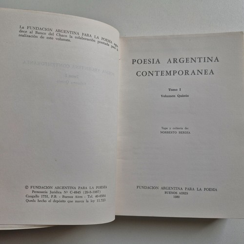 Poesia Argentina Contemporanea - Tomo I Parte Quinta - M. E. Walsh, Benaros, etc - Picture 2 of 6